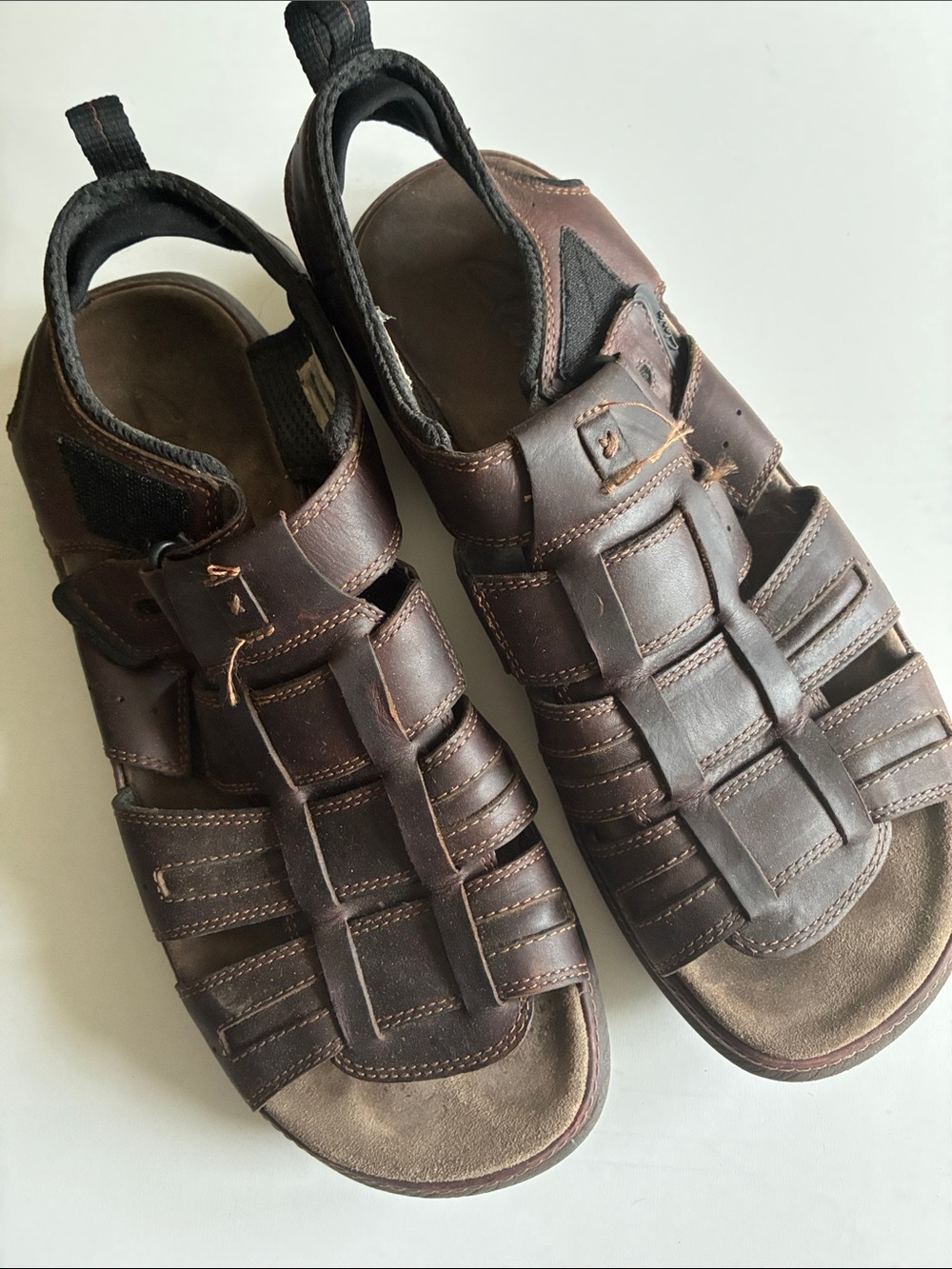 Men's Brown Leather Fisherman Sandals